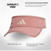 adidas Women’s Superlite Visor | Open-Top Design, Adjustable Fit, Perforated Build, Hook-and-Loop Closure, All-Day Sun Comfort(Warm Clay Pink/Wonder Alumina Grey/3)