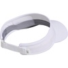adidas Women’s Superlite Visor | Open-Top Design, Adjustable Fit, Perforated Build, Hook-and-Loop Closure, All-Day Sun Comfort(White/Silver Metallic/3)
