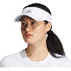 adidas Women’s Superlite Visor | Open-Top Design, Adjustable Fit, Perforated Build, Hook-and-Loop Closure, All-Day Sun Comfort(White/Silver Reflective/3)