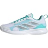White/Silver Metallic/Flash Aqua
