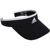 adidas Women’s Match 1 Visor | Snug Fit for Smaller Heads, Clip-On Open-Back Fit, Moisture-Wicking Sweatband, All-Day Comfort, For Tennis & Pickleball(Black/White)