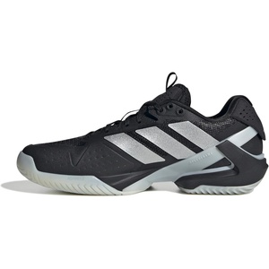 adidas Women’s Adizero Ubersonic 5 Tennis Shoes(Black/Silver Metallic/White)