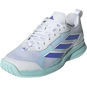 adidas Womens Avaflash Low Tennis Sneakers Shoes – White(White/Cobalt Blue/Semi Flash Aqua)