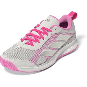 adidas Womens Avaflash Low Tennis Sneakers Shoes – White(White/Silver Metallic/Lucid Pink)