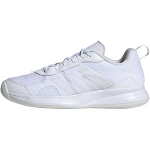 adidas Womens Avaflash Low Tennis Sneakers Shoes – White(White/White/Zero Metallic)