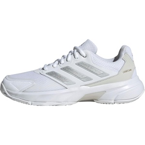 adidas Womens Courtjam Control 3 Tennis Sneakers Shoes – White | Tennis Shoes(White/Silver Metallic/Grey)