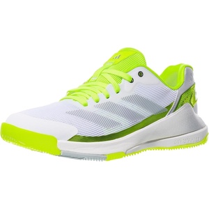 adidas Womens Crazyquick Lightstrike Padel Sneakers Shoes – Grey(Lucid Lemon/Silver Metallic/Wonder Silver)