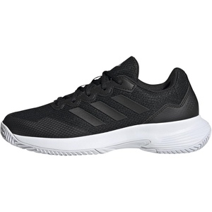adidas Women’s Gamecourt 2 Tennis Shoes(Core Black/Core Black/Silver Metallic)