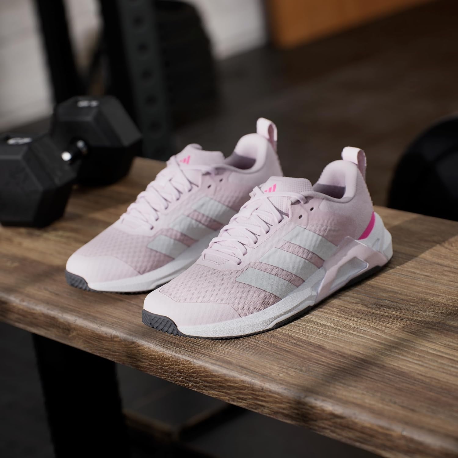 image:imageadidas Womens Dropset Control Training Sneakers Shoes BlackAlmost PinkWhiteLucid Pink