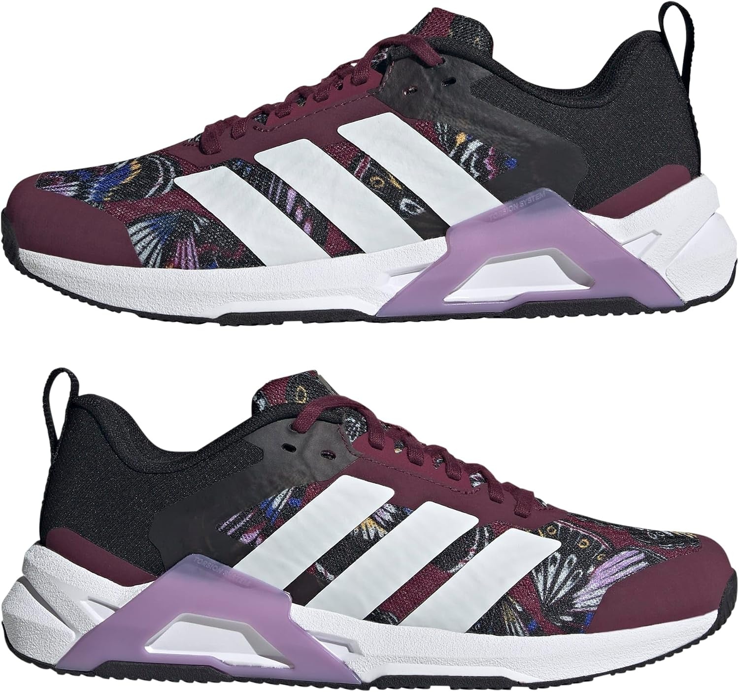 image:imageadidas Womens Dropset Control Training Sneakers Shoes BlackAmazon RedWhiteViolet Fusion