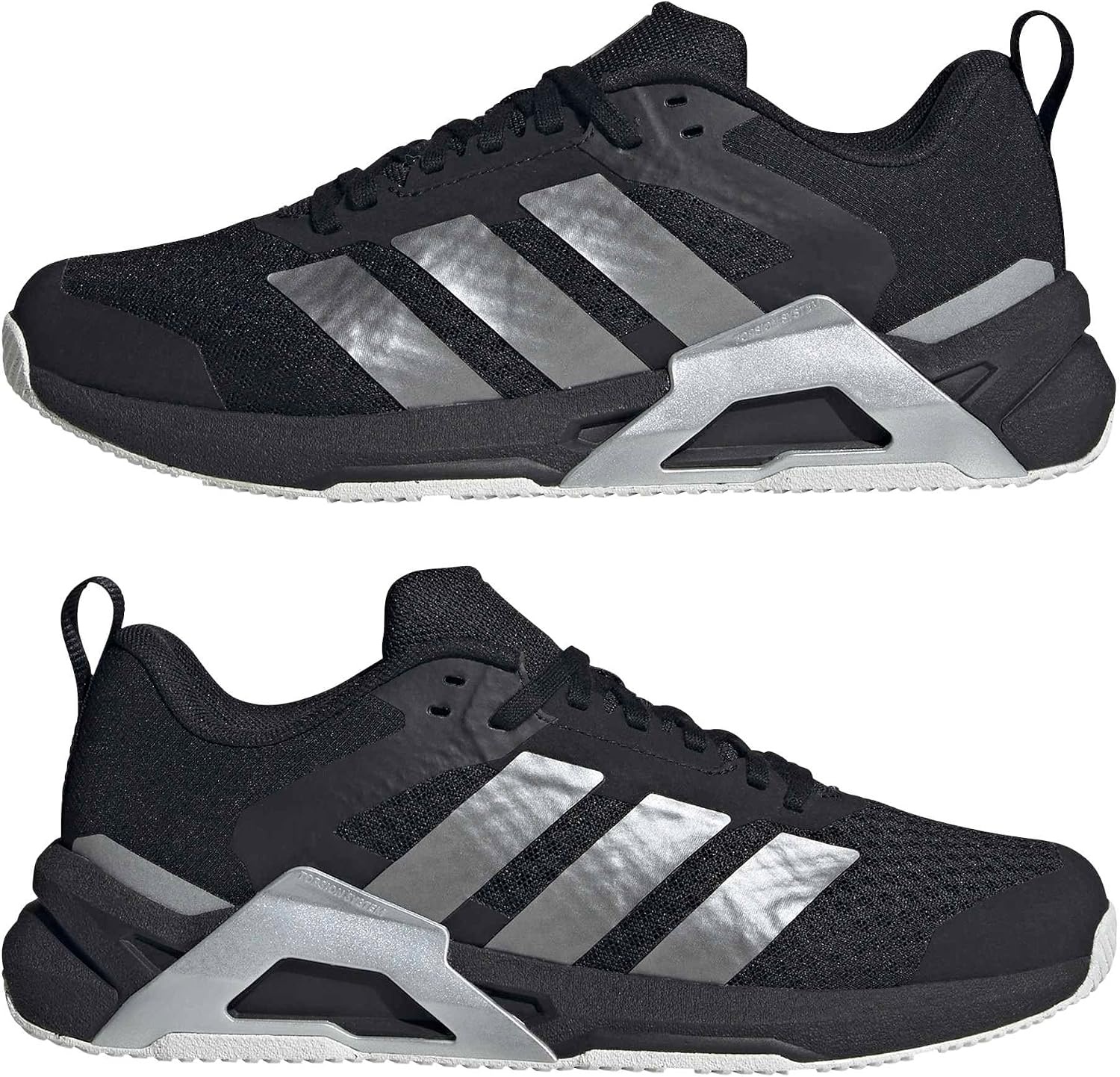 image:imageadidas Womens Dropset Control Training Sneakers Shoes BlackBlackIron MetallicSilver Metallic