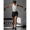 adidas Womens Pacer Workout Woven High Rise Shorts Casual Bottoms Casual – Black(Black/White)
