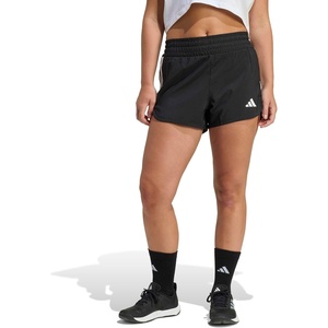 adidas Womens Pacer Workout Woven High Rise Shorts Casual Bottoms Casual – Black(Black/White)